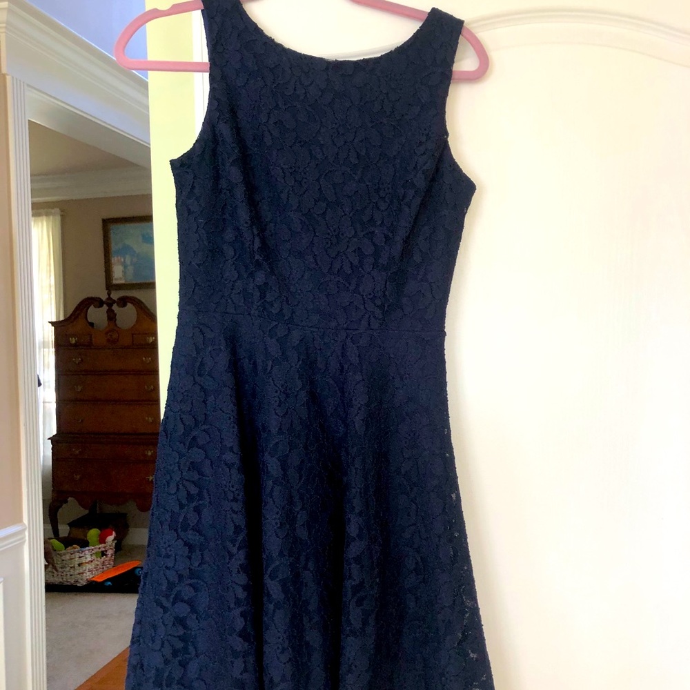 Navy blue flower dress